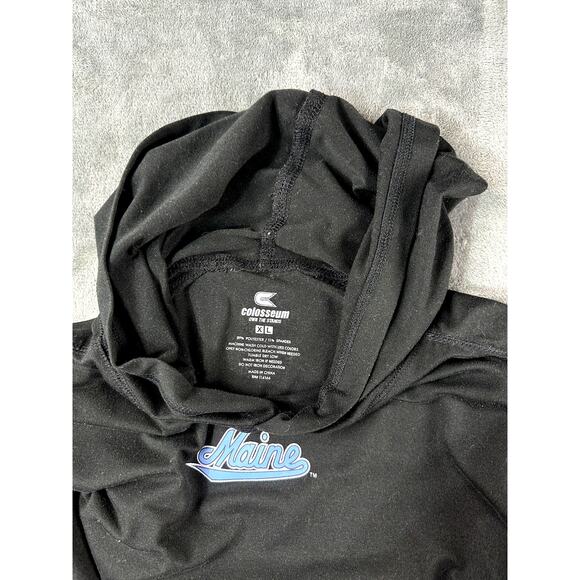 Maine Black Bears Colosseum Lightweight Hoodie  Men's XL Black with Logo - Picture 1 of 9